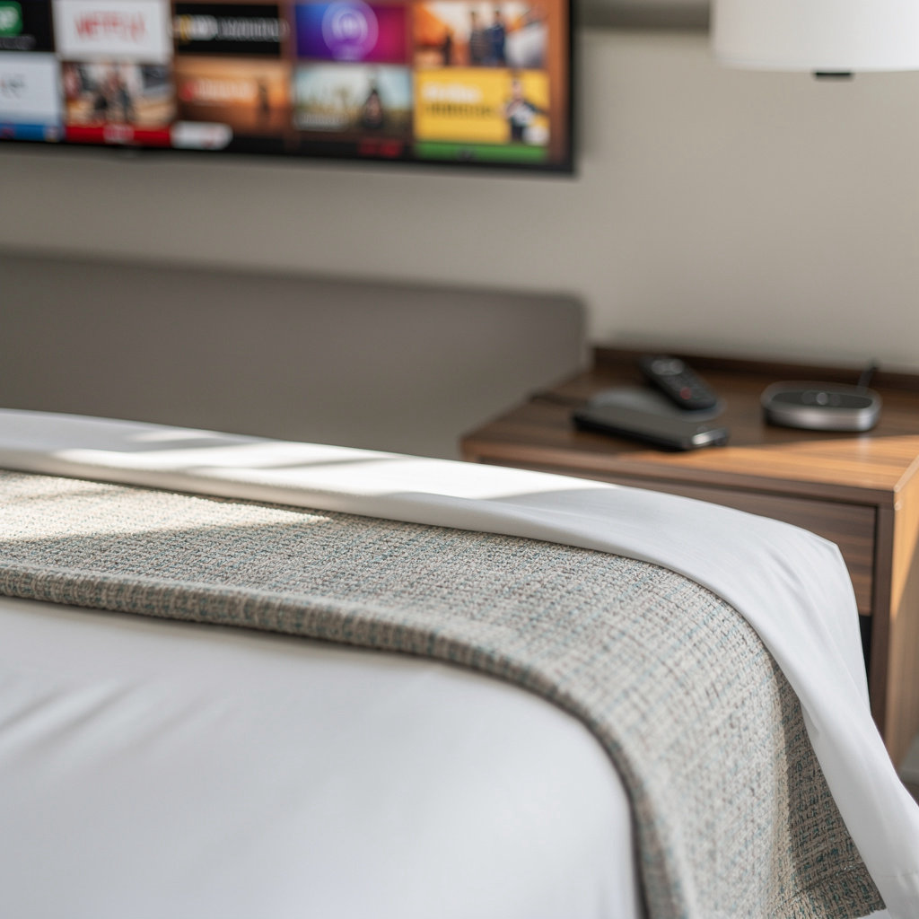 KONA KAI SAN DIEGO RESORT luxury room with smart TV, comfortable bedding, and waterfront view on Shelter Island